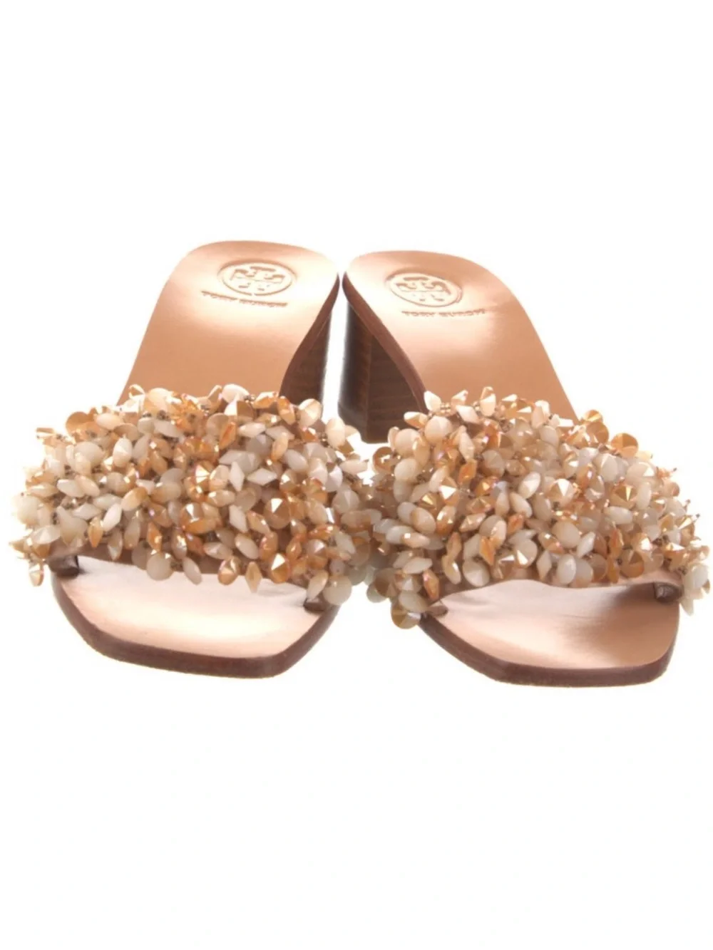 Tory Burch Logan Embellished Slide Sandals